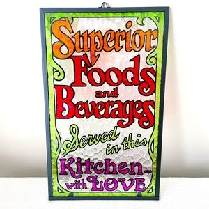 “Stained Glass” kitchen sign 6” x 10”